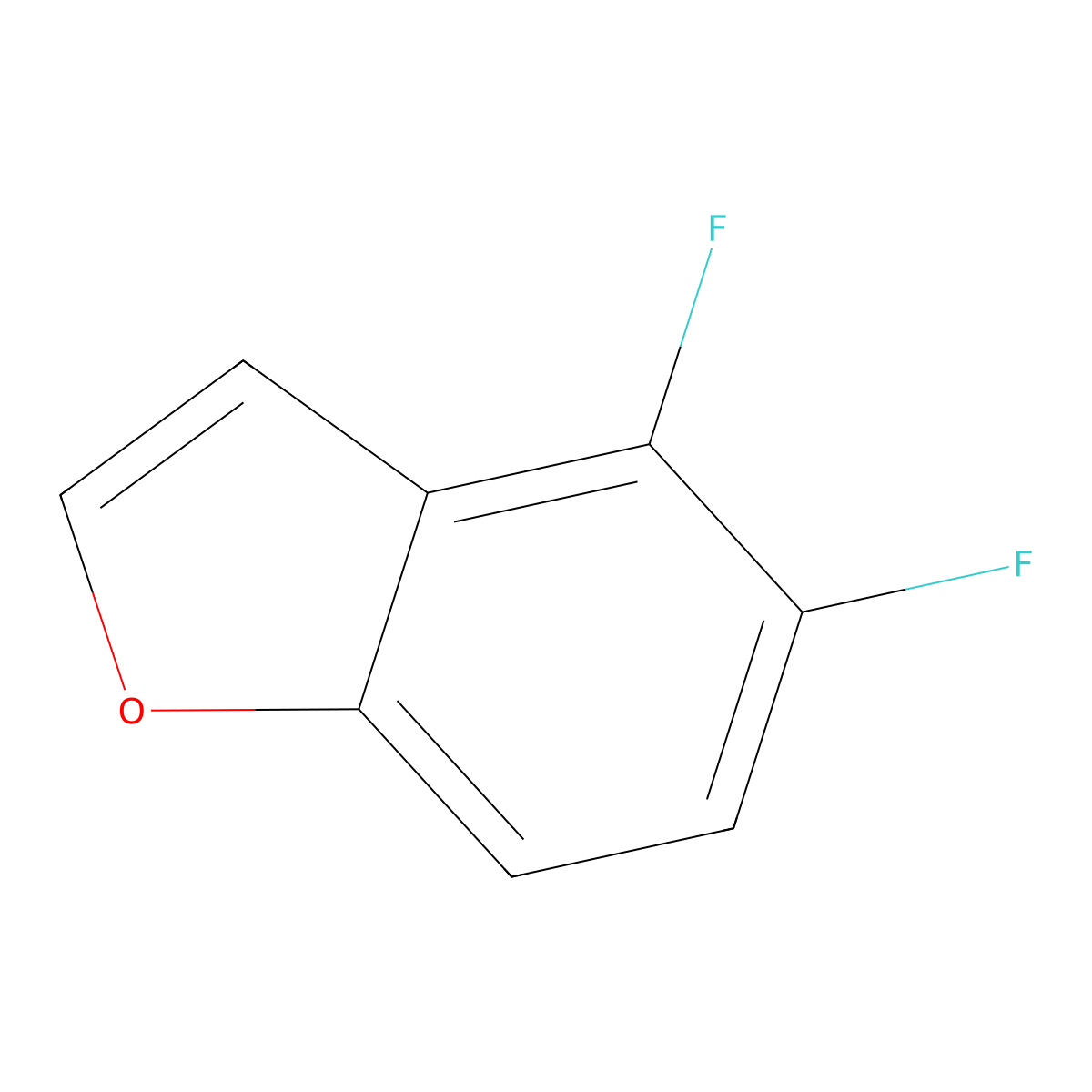 4,5-Difluoro-1-benzofuran molecular structure, CAS 1518843-68-9
