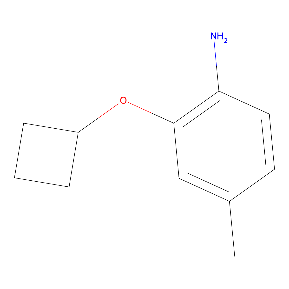 2-Cyclobutoxy-4-methylaniline molecular structure, CAS 1518848-41-3