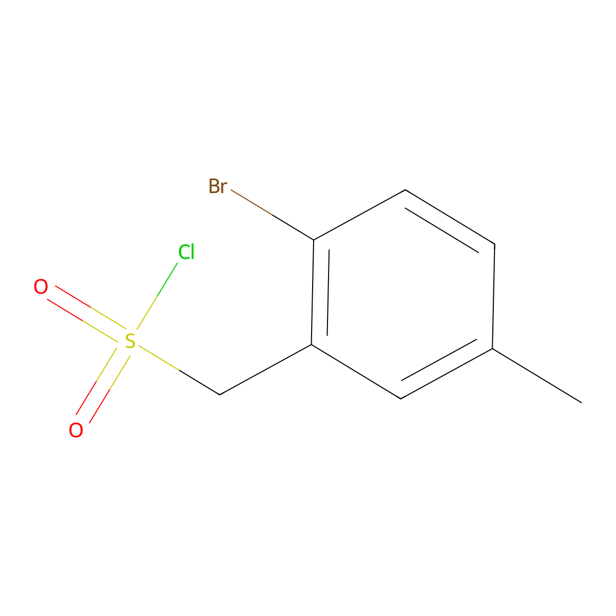 (2-Bromo-5-methylphenyl)methanesulfonyl chloride molecular structure, CAS 1518859-31-8