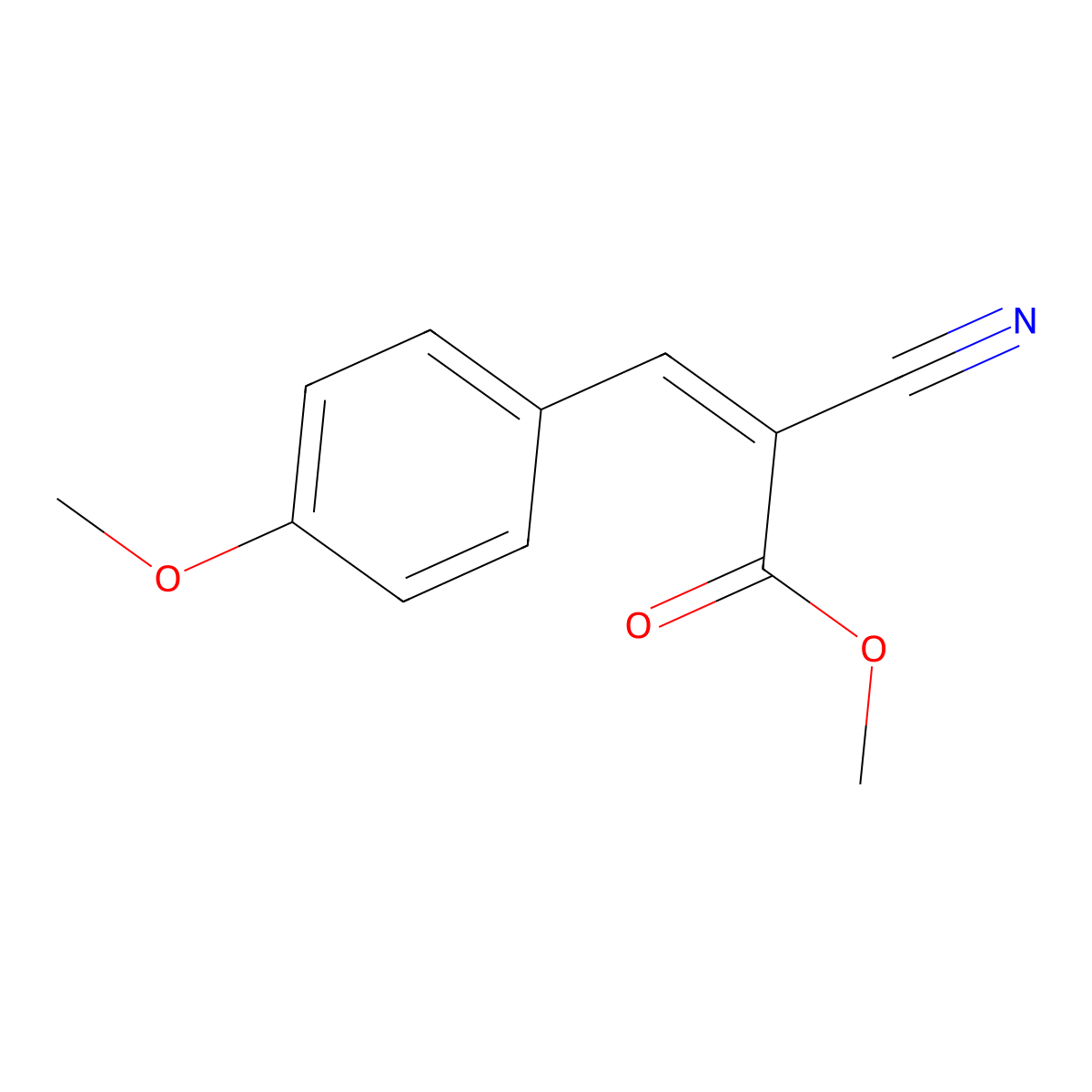 methyl (Z)-2-cyano-3-(4-methoxyphenyl)prop-2-enoate molecular structure, CAS 151887-72-8