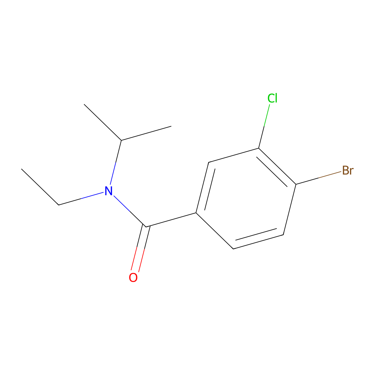 4-Bromo-3-chloro-N-ethyl-N-(1-methylethyl)benzamide molecular structure, CAS 1518880-03-9