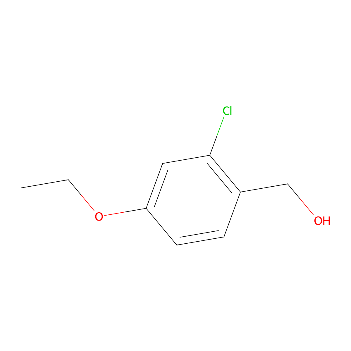 (2-Chloro-4-ethoxyphenyl)methanol molecular structure, CAS 1518882-29-5
