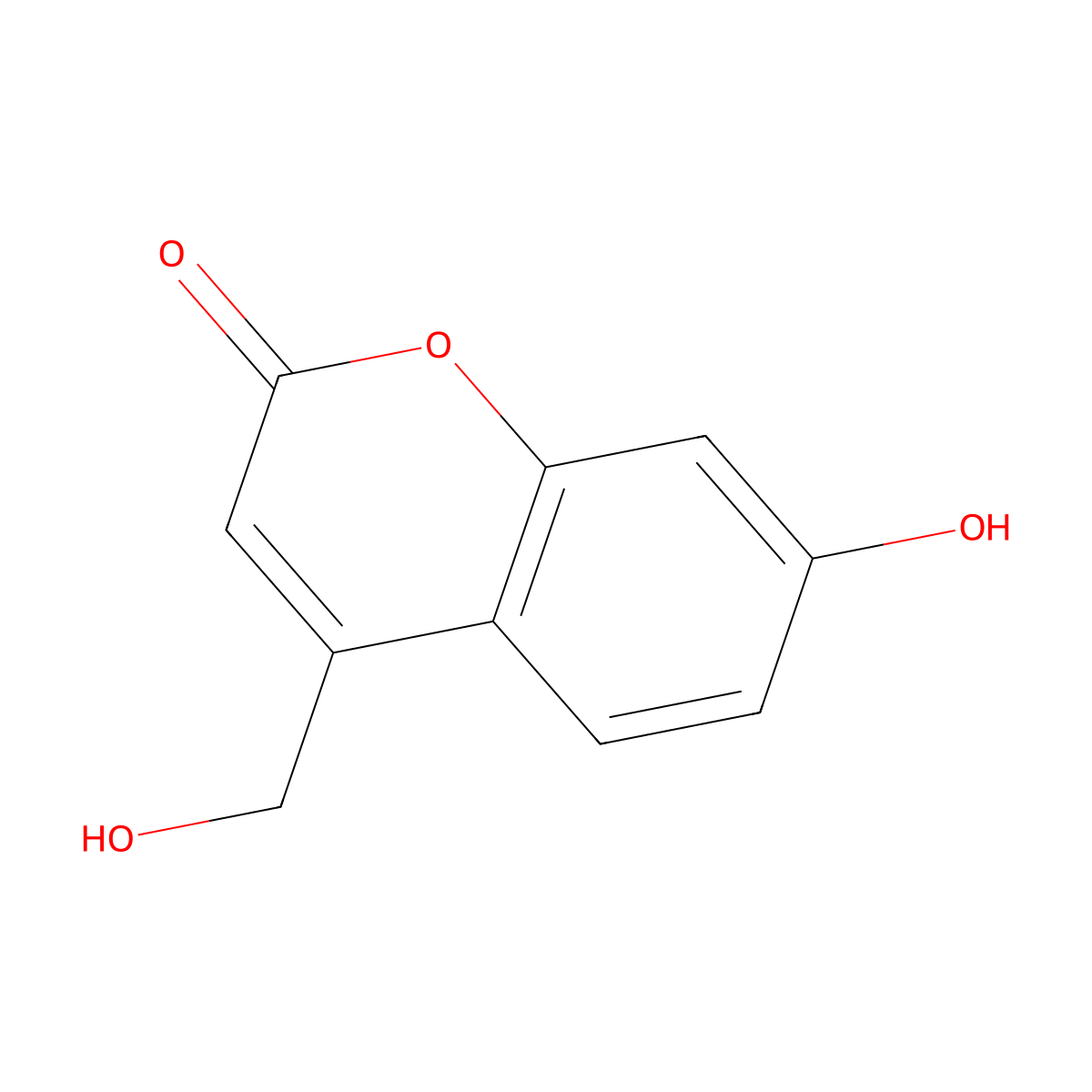 7-hydroxy-4-(hydroxymethyl)-2H-chromen-2-one molecular structure, CAS 151889-83-7