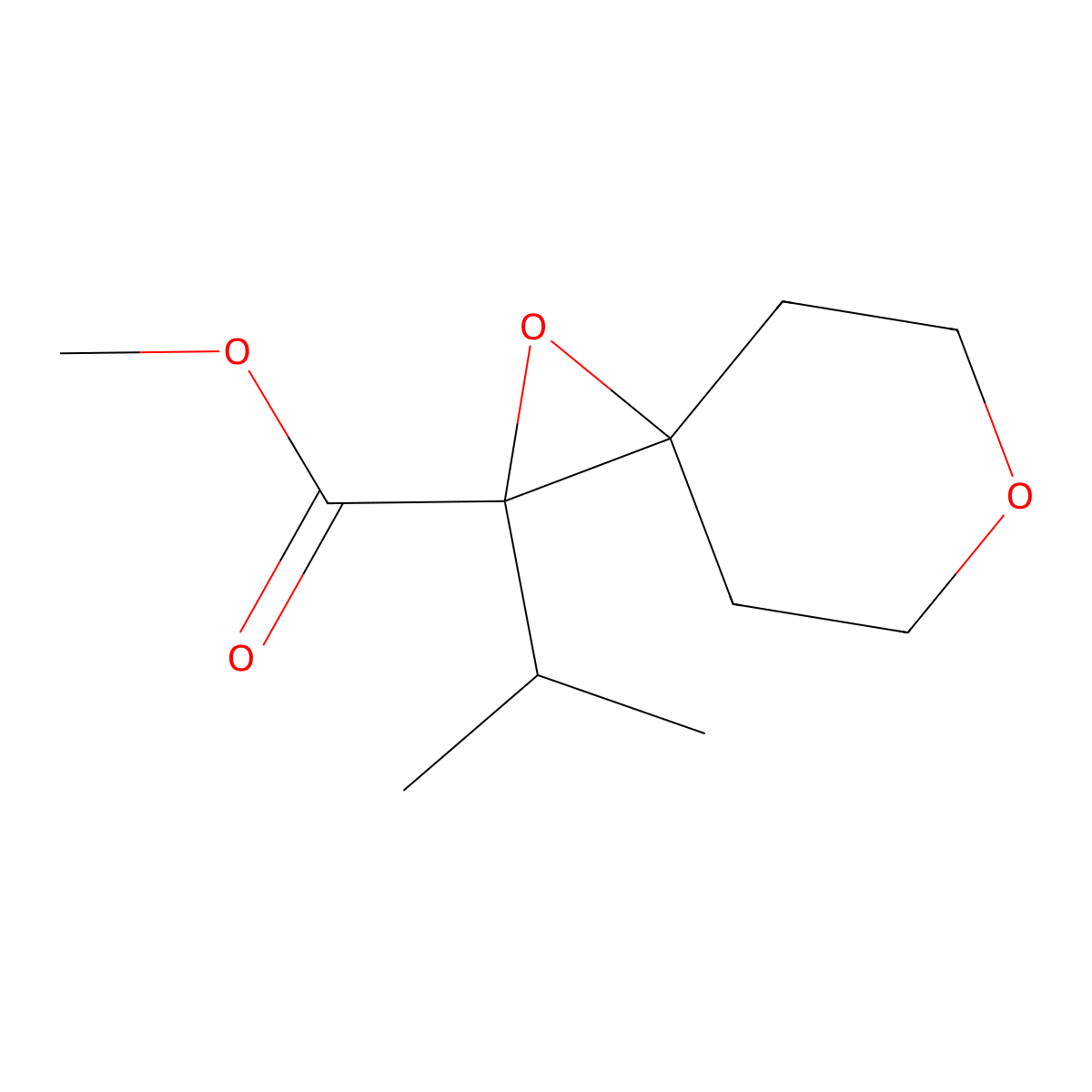 Methyl 2-(propan-2-YL)-1,6-dioxaspiro[2.5]octane-2-carboxylate molecular structure, CAS 1518896-63-3