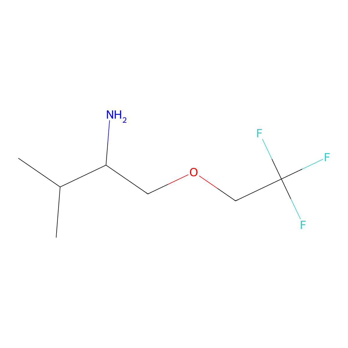 3-Methyl-1-(2,2,2-trifluoroethoxy)butan-2-amine molecular structure, CAS 1518919-78-2