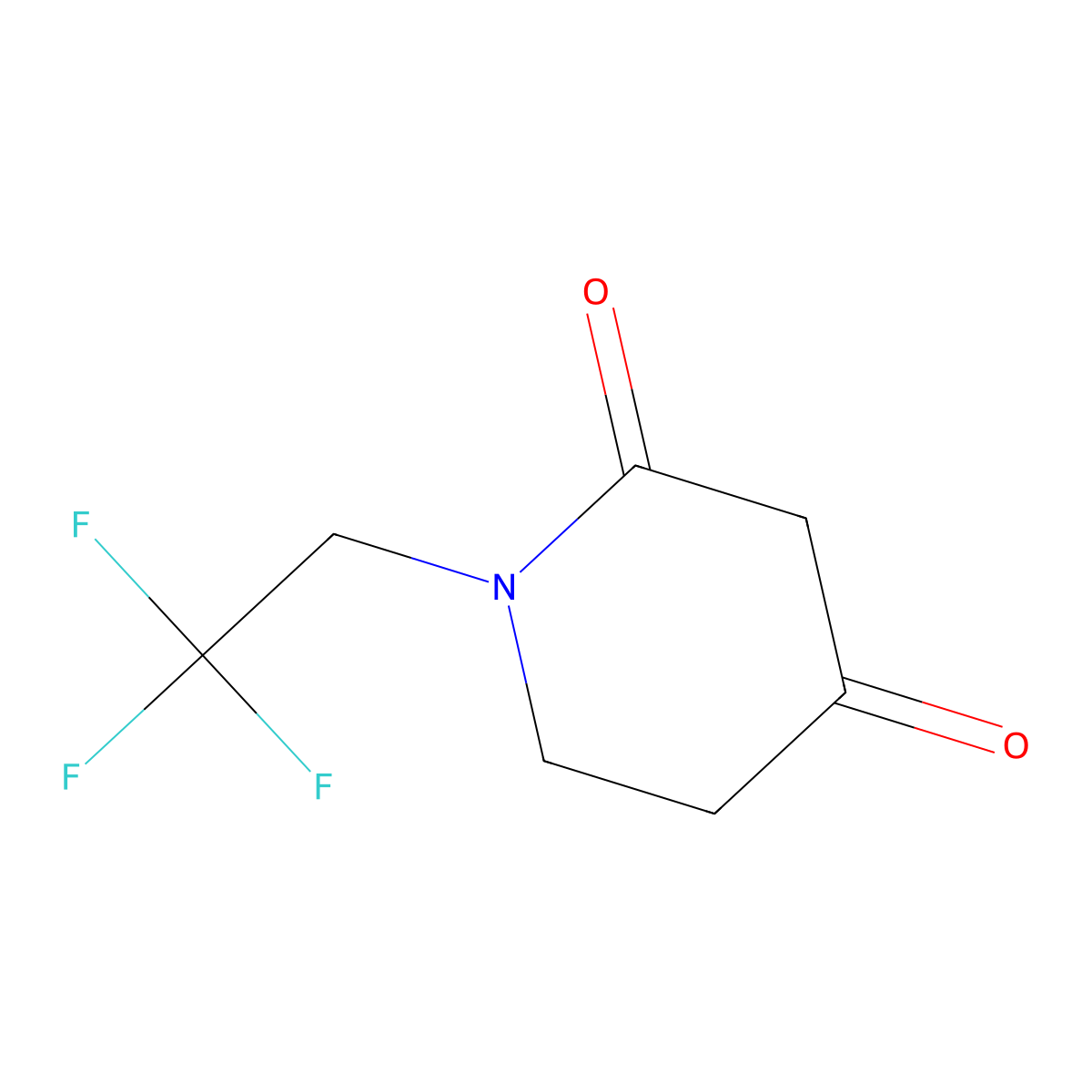 1-(2,2,2-Trifluoroethyl)piperidine-2,4-dione molecular structure, CAS 1518924-74-7