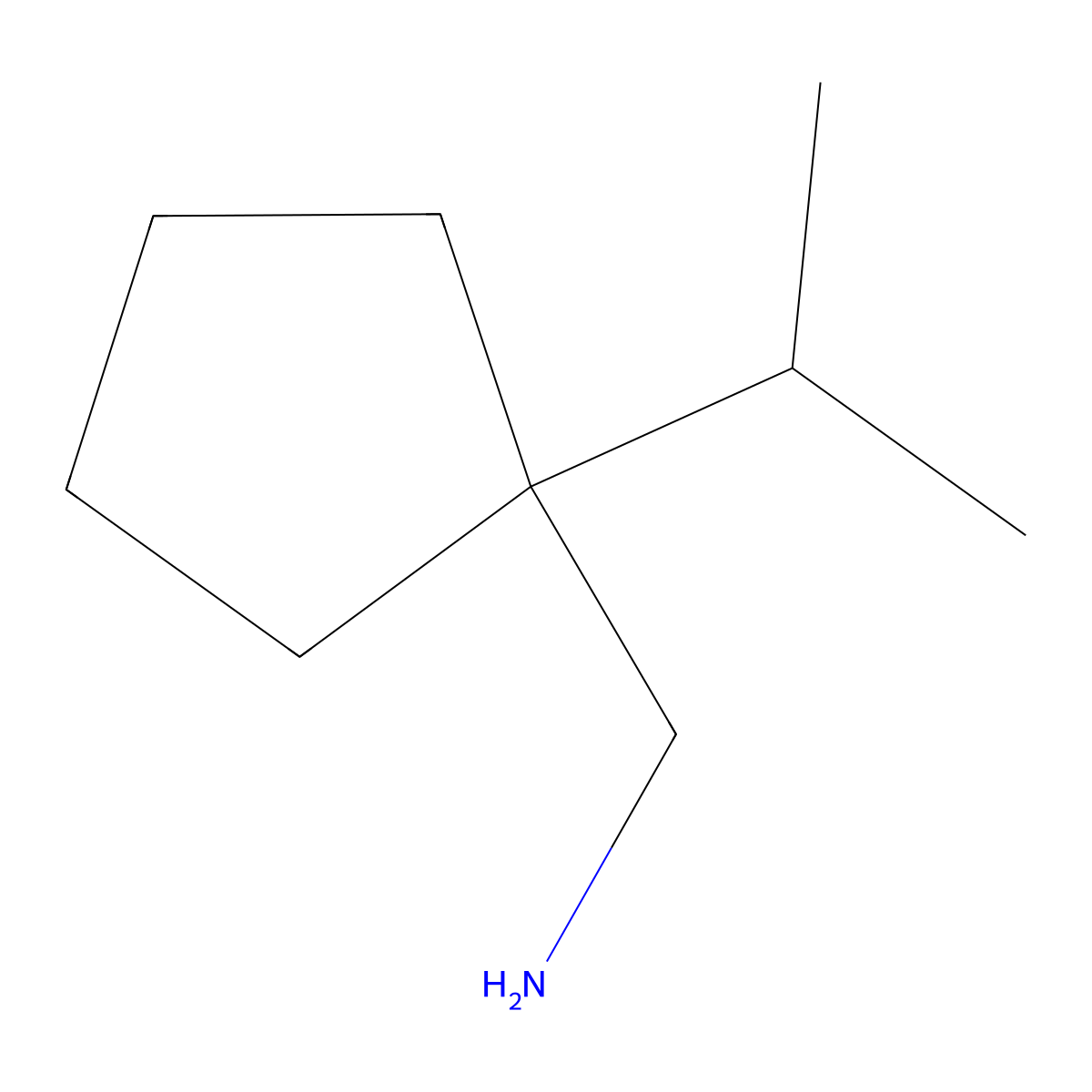 [1-(Propan-2-yl)cyclopentyl]methanamine molecular structure, CAS 1518927-15-5