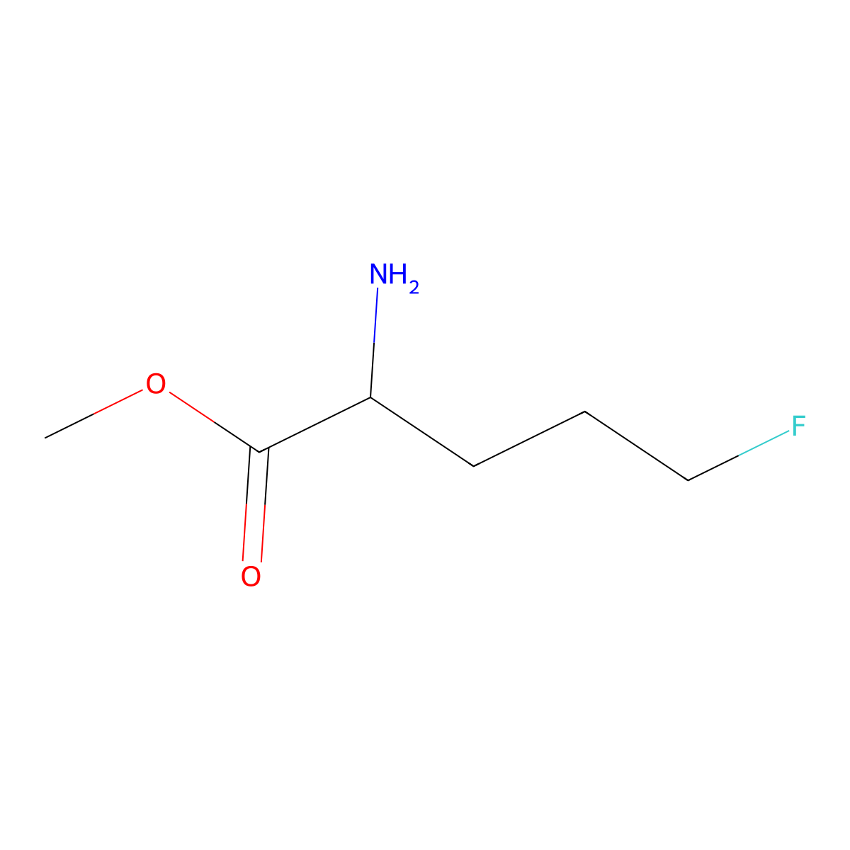 Methyl 2-amino-5-fluoropentanoate molecular structure, CAS 1518927-66-6