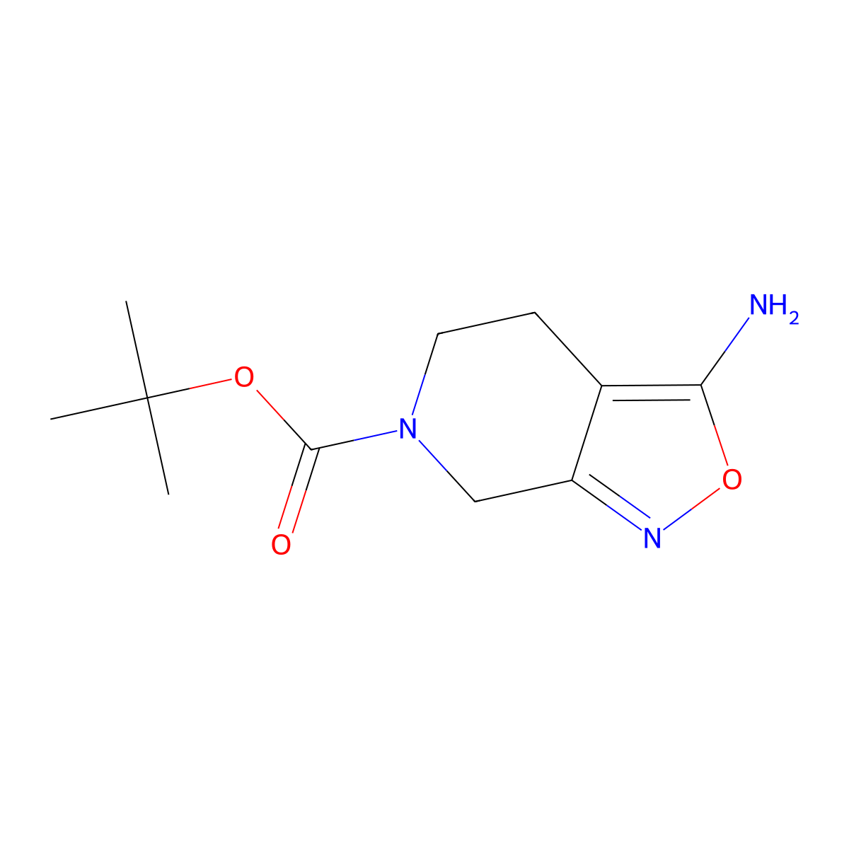 tert-butyl 3-amino-4H,5H,6H,7H-[1,2]oxazolo[3,4-c]pyridine-6-carboxylate molecular structure, CAS 1518937-46-6