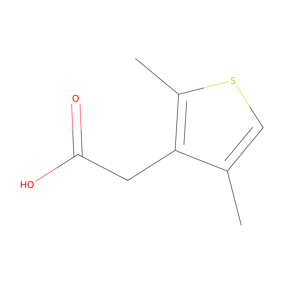 2-(2,4-Dimethylthiophen-3-yl)acetic acid molecular structure, CAS 1518942-41-0