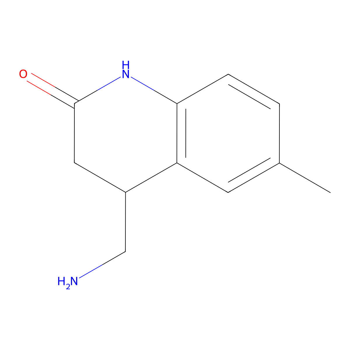 4-(Aminomethyl)-6-methyl-1,2,3,4-tetrahydroquinolin-2-one molecular structure, CAS 1518962-04-3