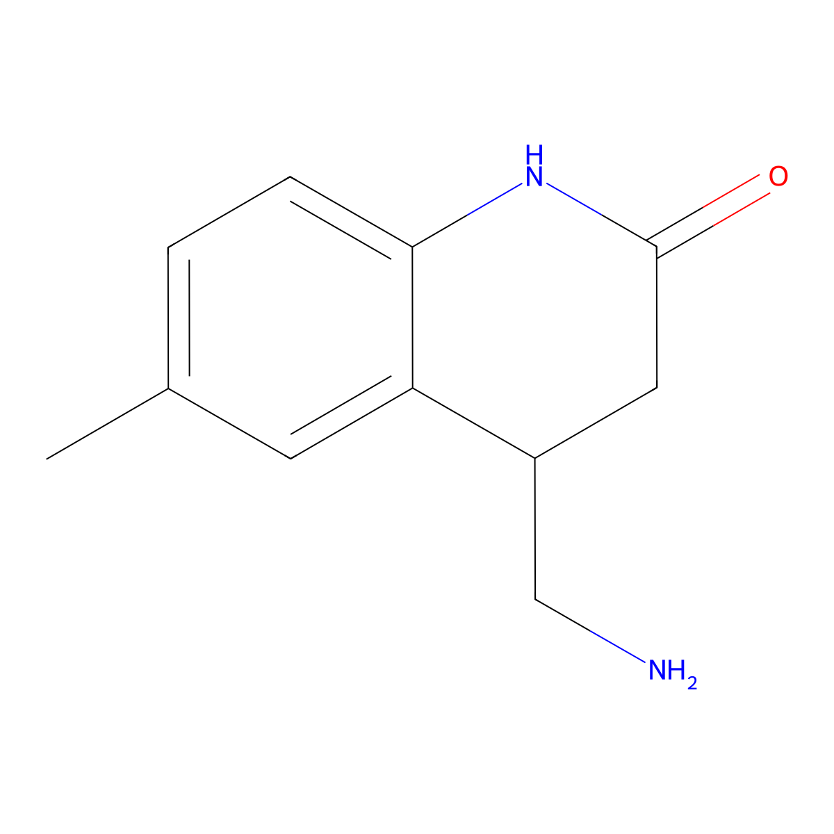 4-(Aminomethyl)-6-methyl-1,2,3,4-tetrahydroquinolin-2-one molecular structure, CAS 1518962-04-3