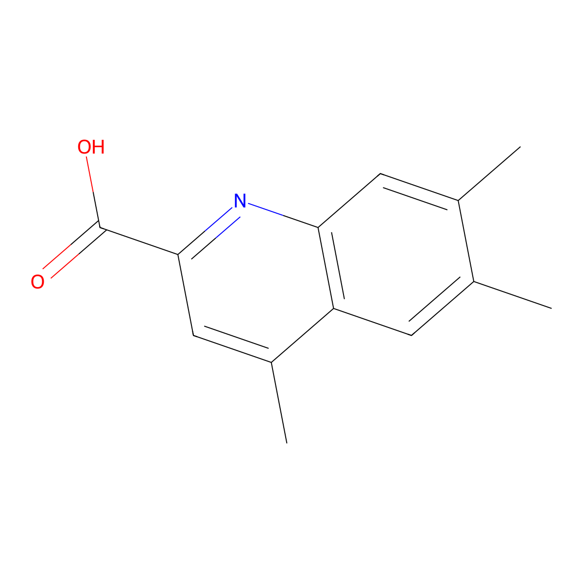 4,6,7-Trimethylquinoline-2-carboxylic acid molecular structure, CAS 1518995-44-2