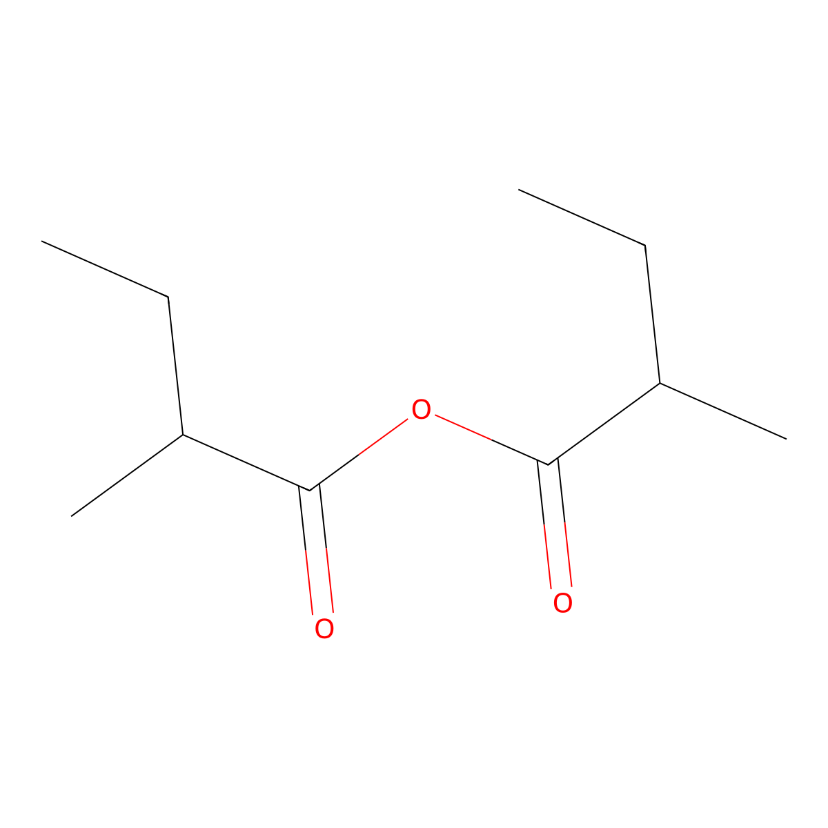 Butanoic acid, 2-methyl-, 1,1'-anhydride molecular structure, CAS 1519-23-9