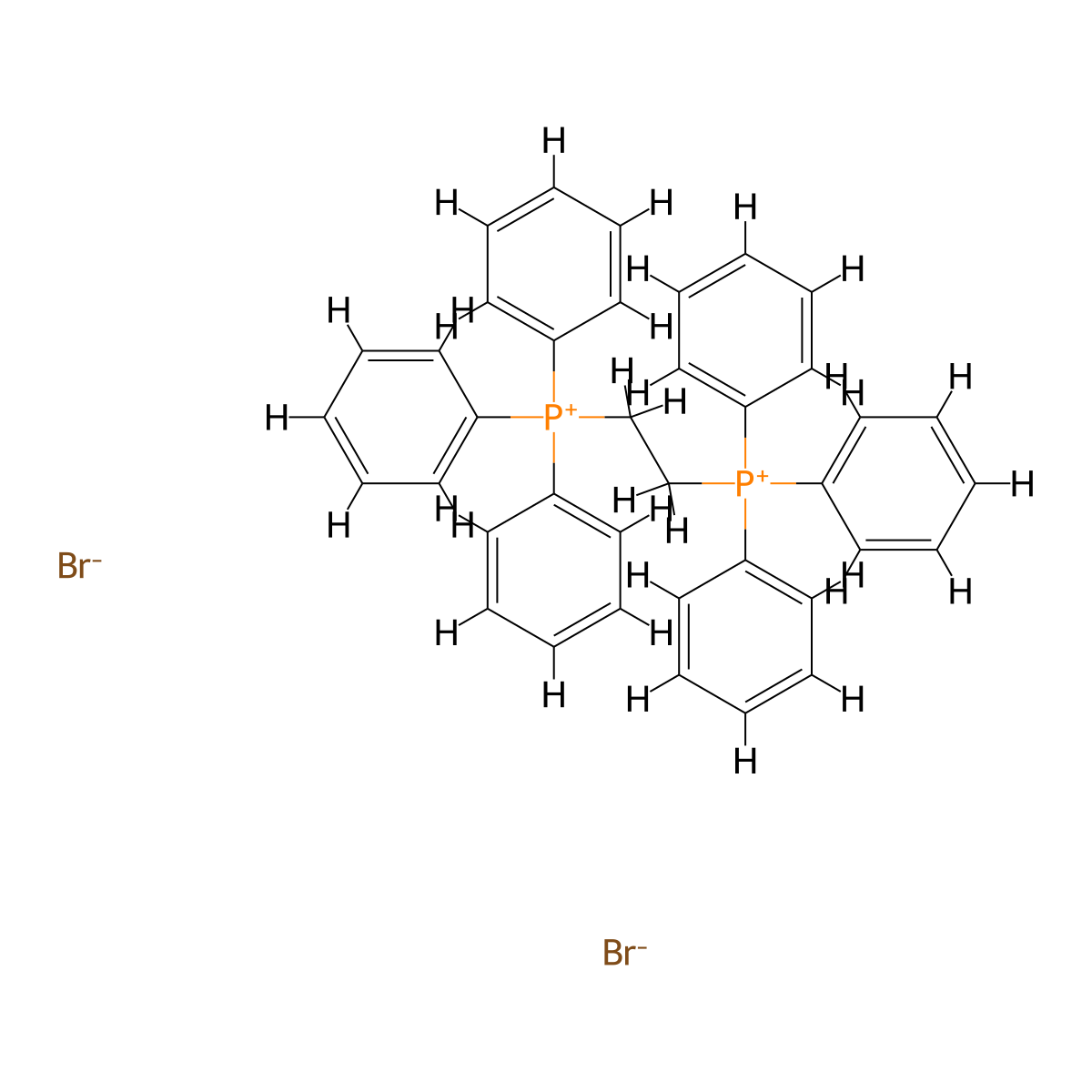 Ethane-1,2-diylbis(triphenylphosphonium) bromide molecular structure, CAS 1519-45-5