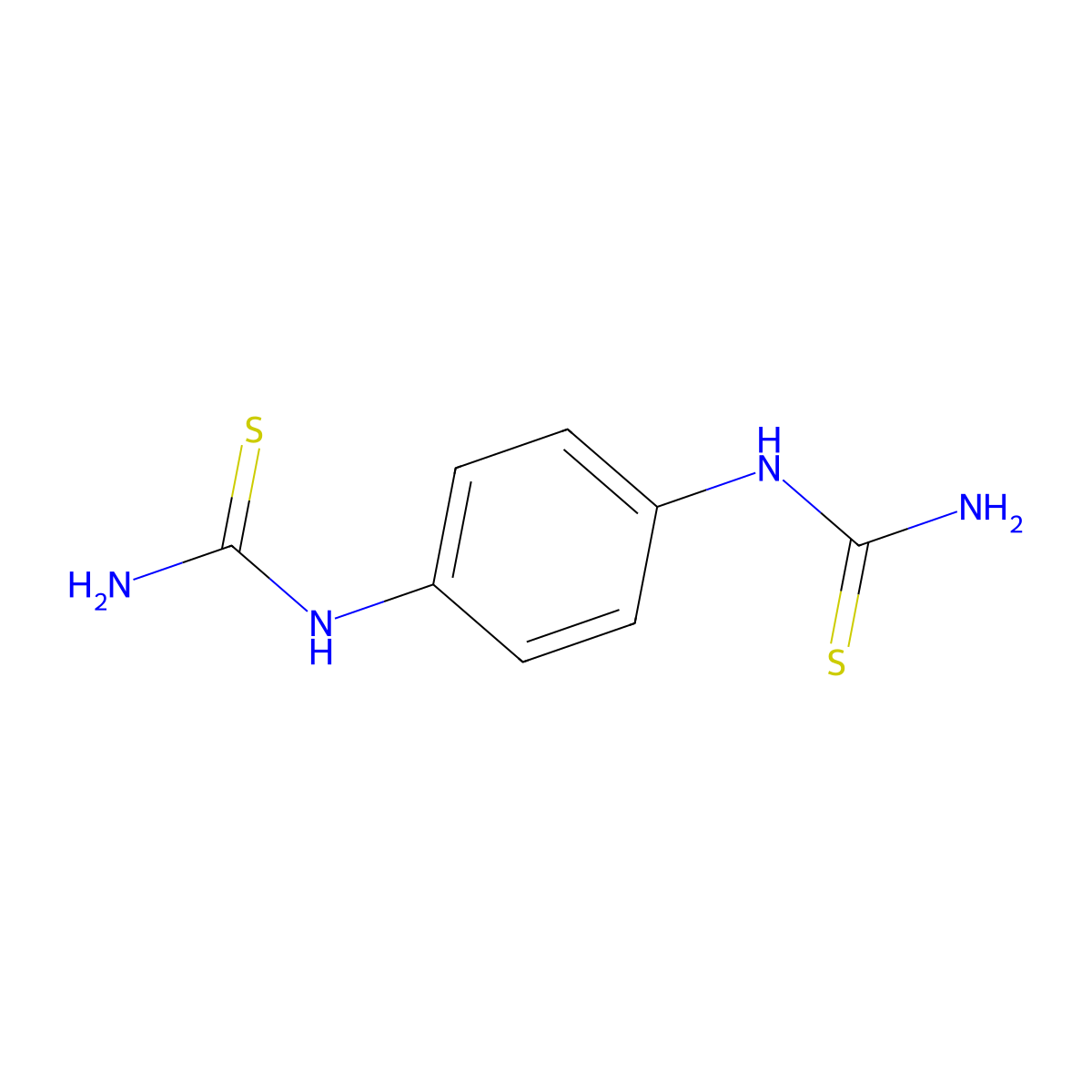 N,N''-1,4-Phenylenebis(thiourea) molecular structure, CAS 1519-70-6