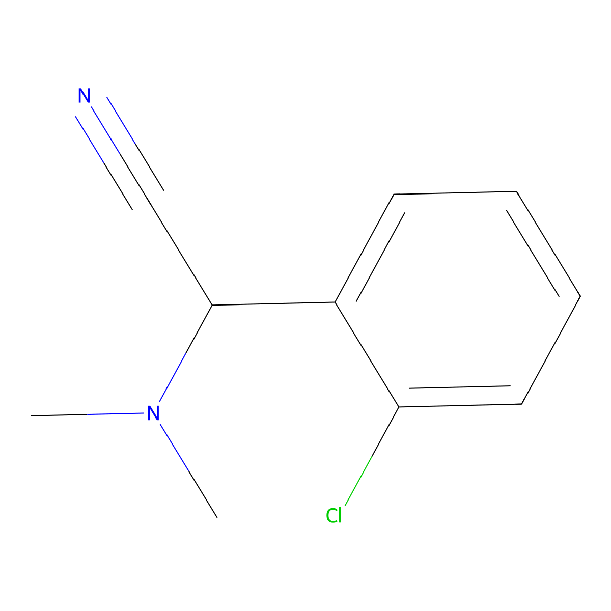 2-(2-Chlorophenyl)-2-(dimethylamino)acetonitrile molecular structure, CAS 15190-07-5
