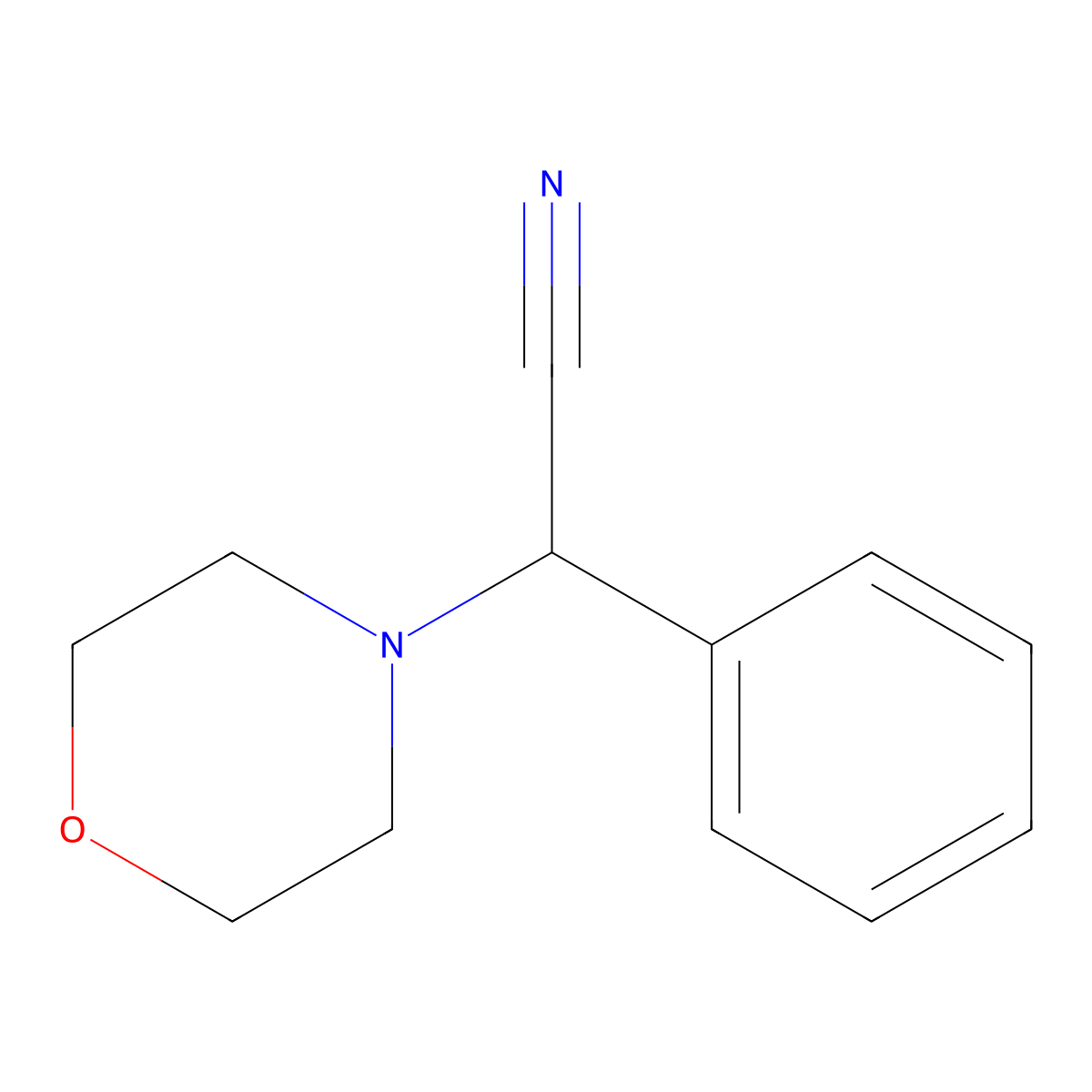 Morpholino(phenyl)acetonitrile molecular structure, CAS 15190-10-0