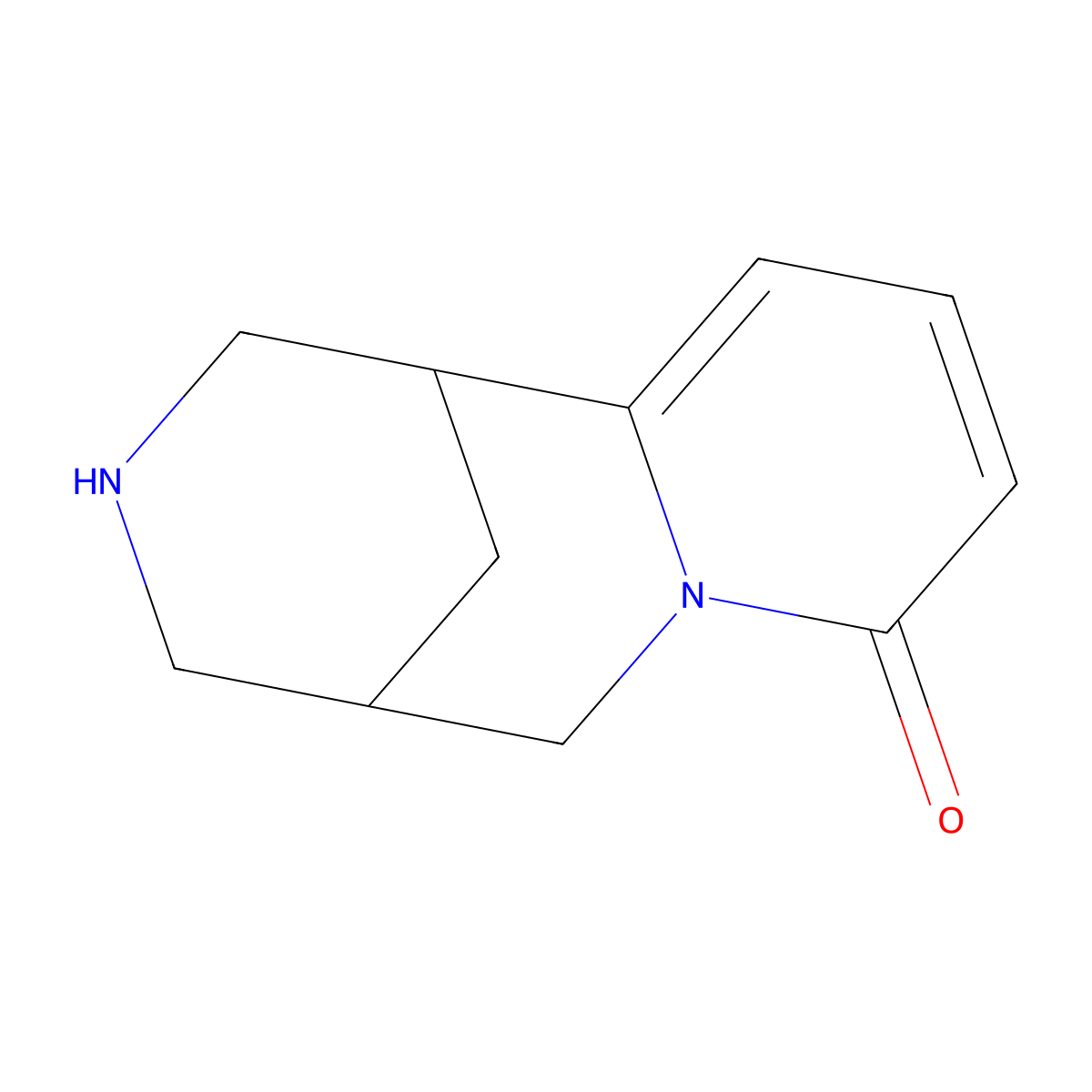 1,2,3,4,5,6-hexahydro-1,5-methano-8H-pyrido(1,2-a)(1,5)diazocin-8-one molecular structure, CAS 15191-27-2