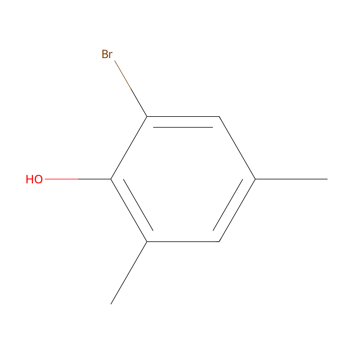 2-Bromo-4,6-dimethylphenol molecular structure, CAS 15191-36-3