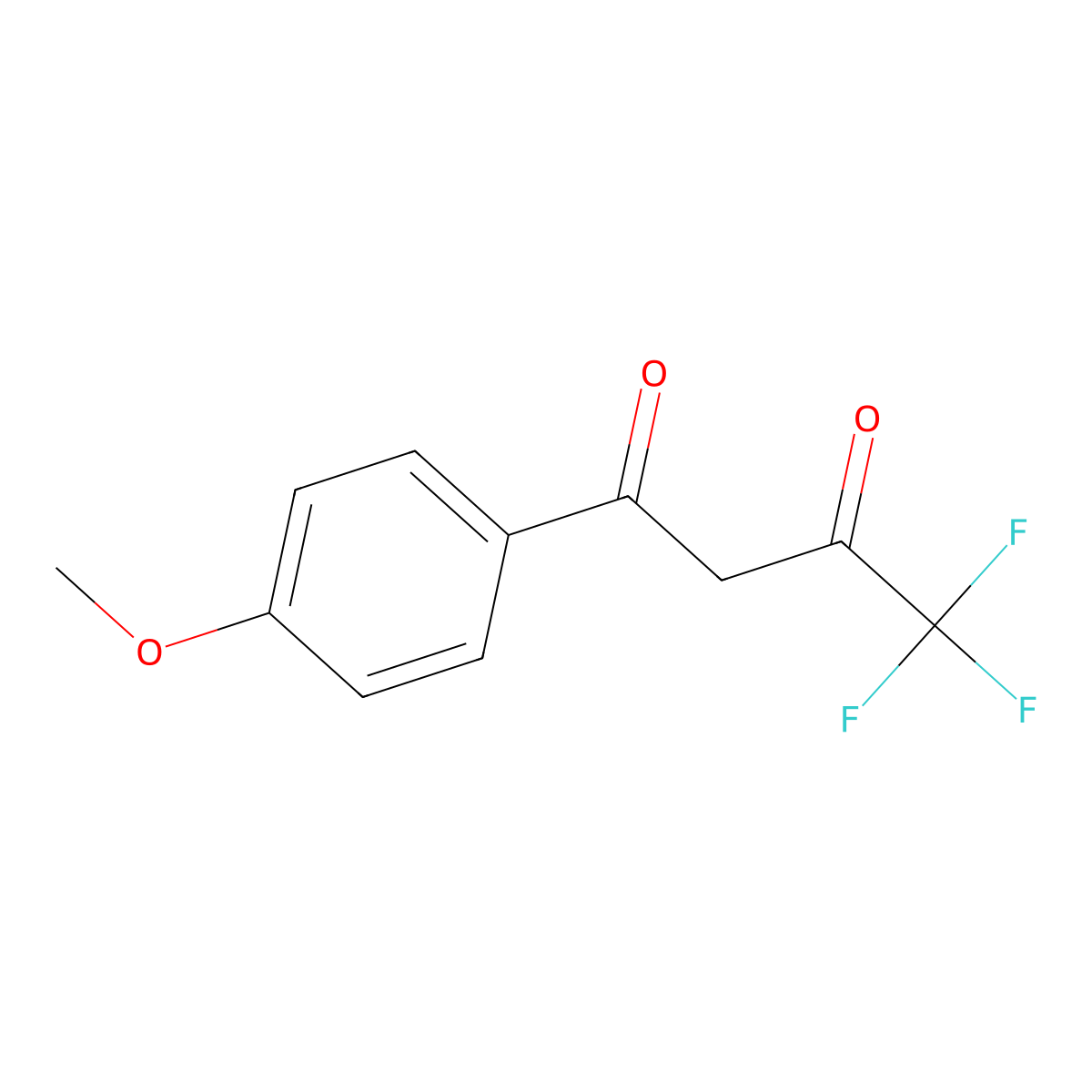2,4-Butanedione, 1,1,1-trifluoro-4-(4-methoxyphenyl)- molecular structure, CAS 15191-68-1