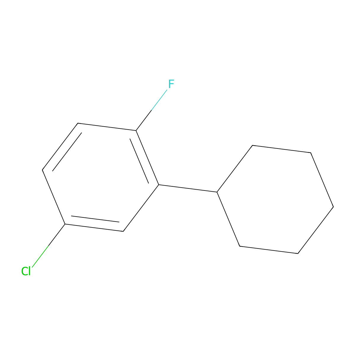 4-Chloro-2-cyclohexyl-1-fluorobenzene molecular structure, CAS 1519105-61-3