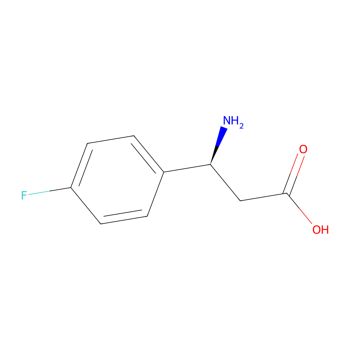 (3S)-3-Amino-3-(4-fluorophenyl)propanoic acid molecular structure, CAS 151911-33-0