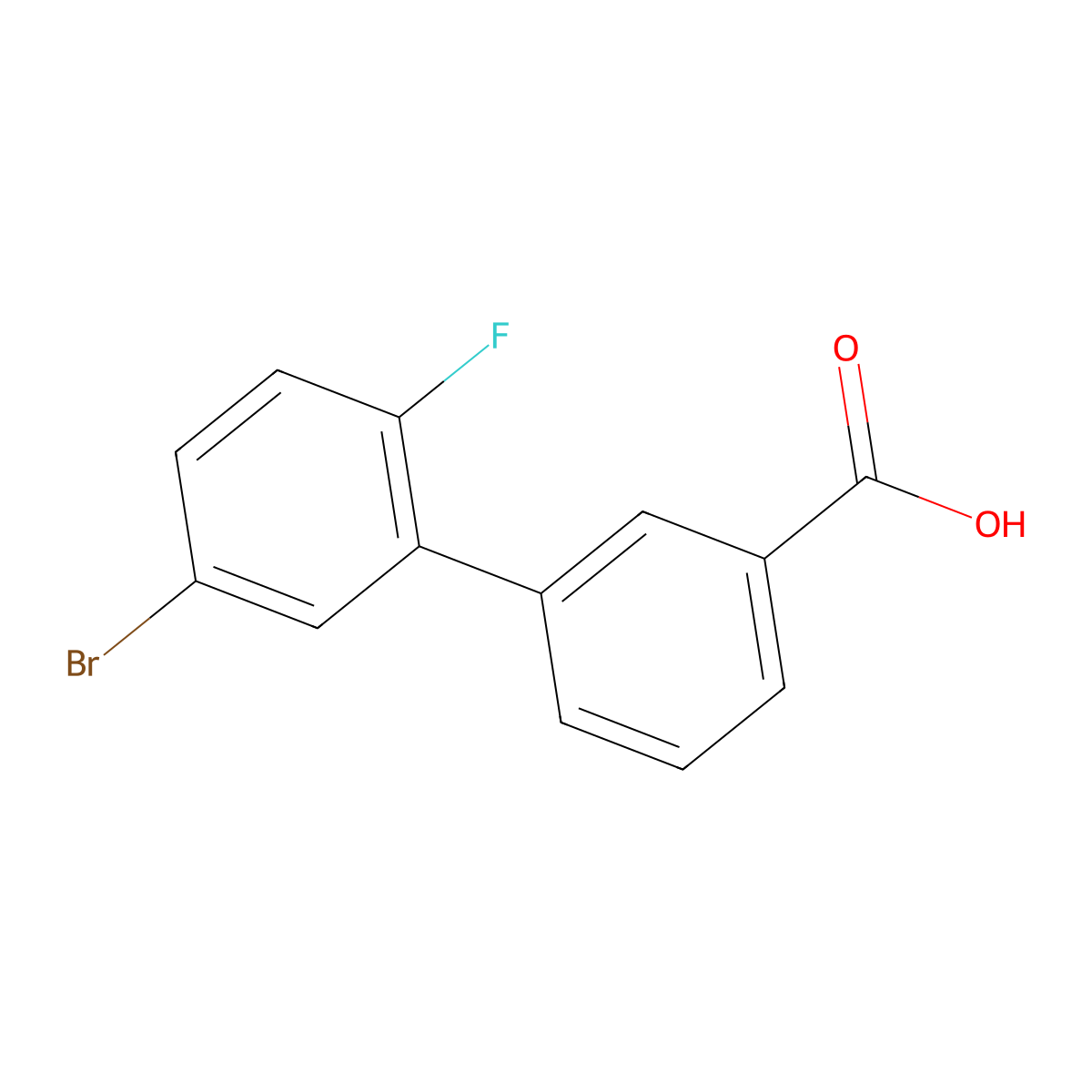 5'-Bromo-2'-fluoro-[1,1'-biphenyl]-3-carboxylic acid molecular structure, CAS 1519110-44-1