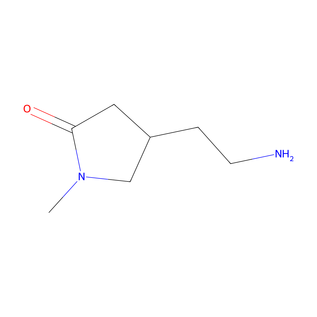4-(2-Aminoethyl)-1-methylpyrrolidin-2-one molecular structure, CAS 1519119-58-4