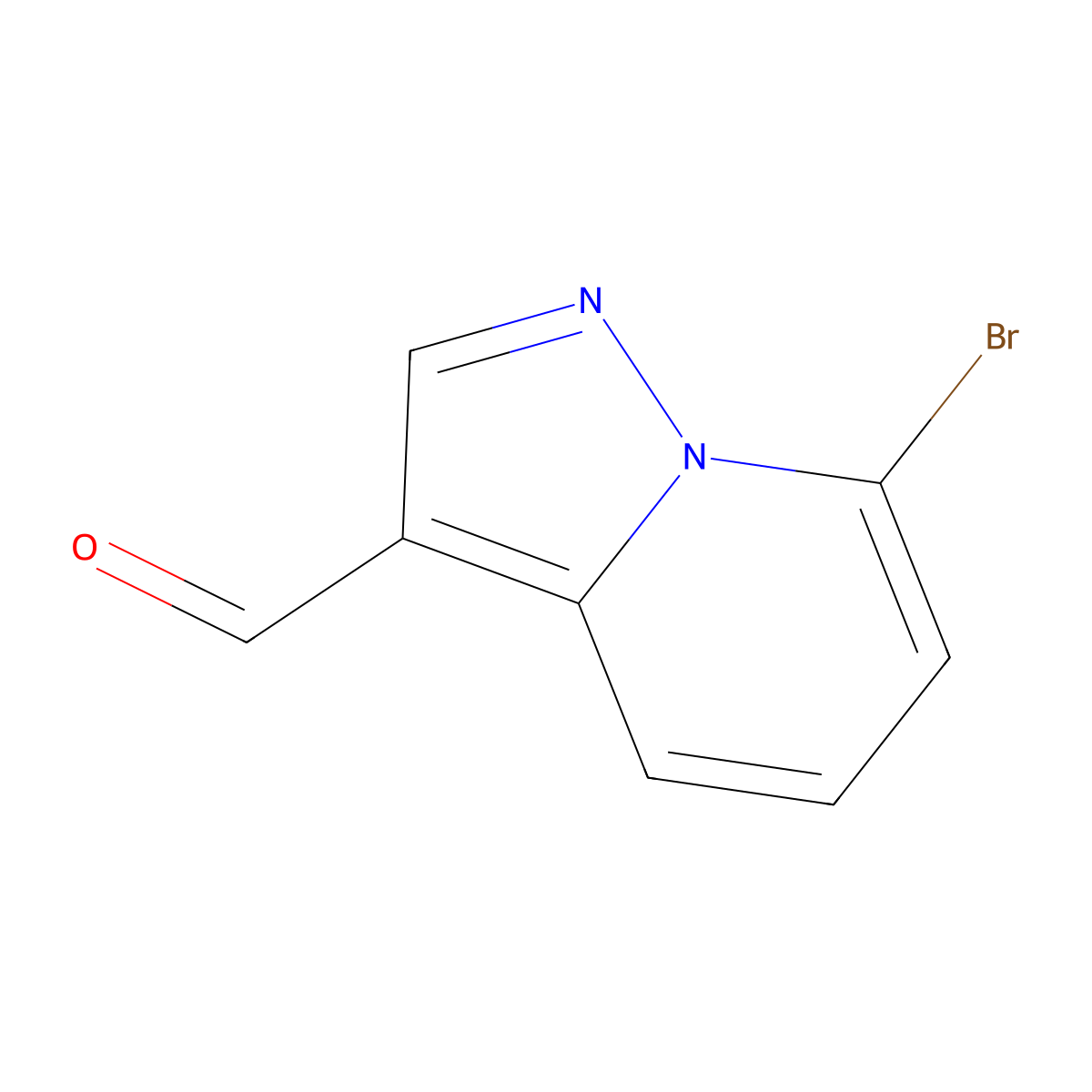 7-Bromopyrazolo[1,5-a]pyridine-3-carbaldehyde molecular structure, CAS 1519138-75-0