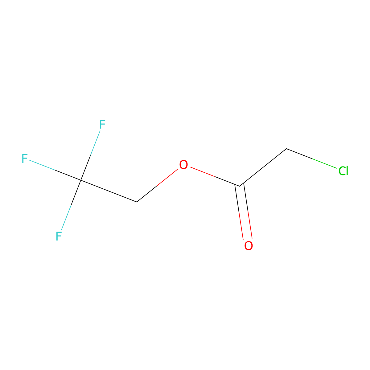 2,2,2-Trifluoroethyl 2-chloroacetate molecular structure, CAS 151914-34-0
