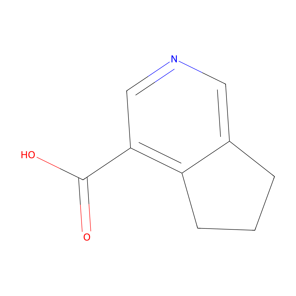 5H,6H,7H-cyclopenta[c]pyridine-4-carboxylic acid molecular structure, CAS 1519143-84-0