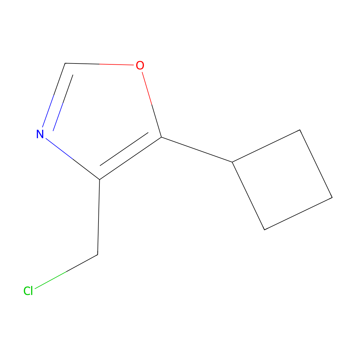 4-(Chloromethyl)-5-cyclobutyl-1,3-oxazole molecular structure, CAS 1519148-30-1