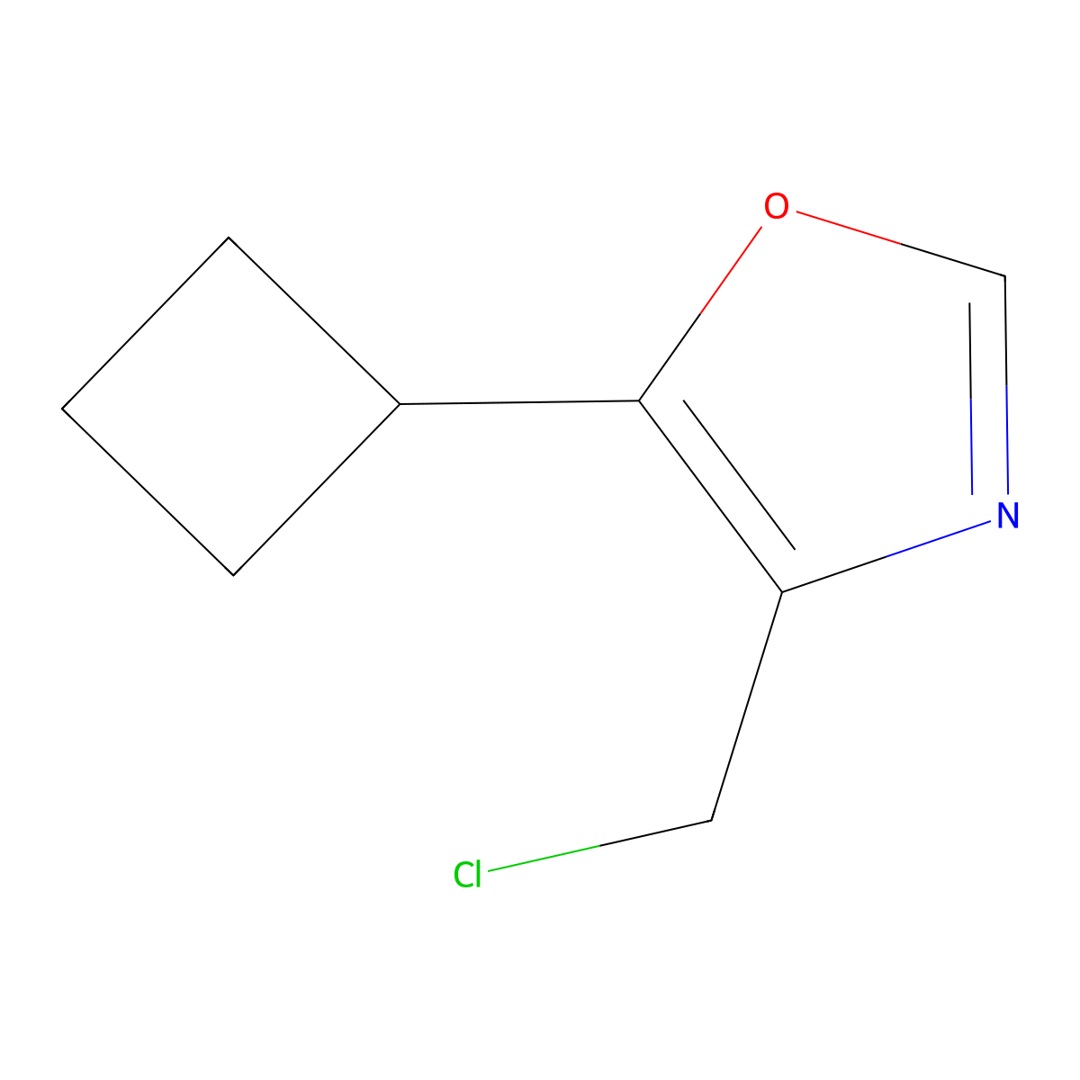 4-(Chloromethyl)-5-cyclobutyl-1,3-oxazole molecular structure, CAS 1519148-30-1