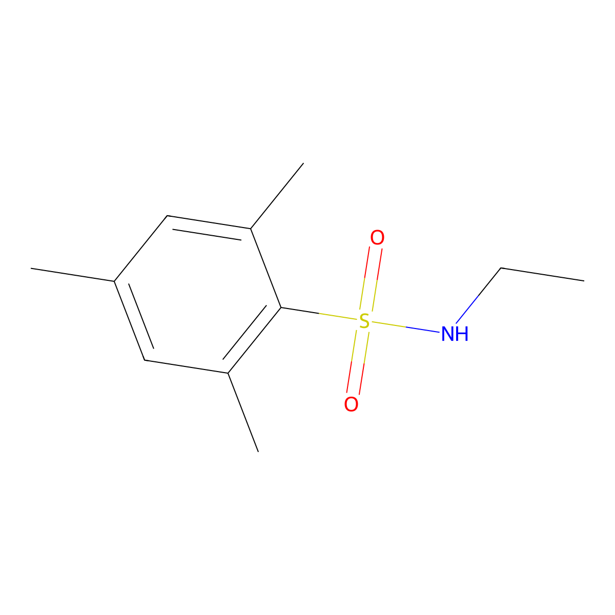 N-ethyl-2,4,6-trimethylbenzenesulfonamide molecular structure, CAS 151915-07-0