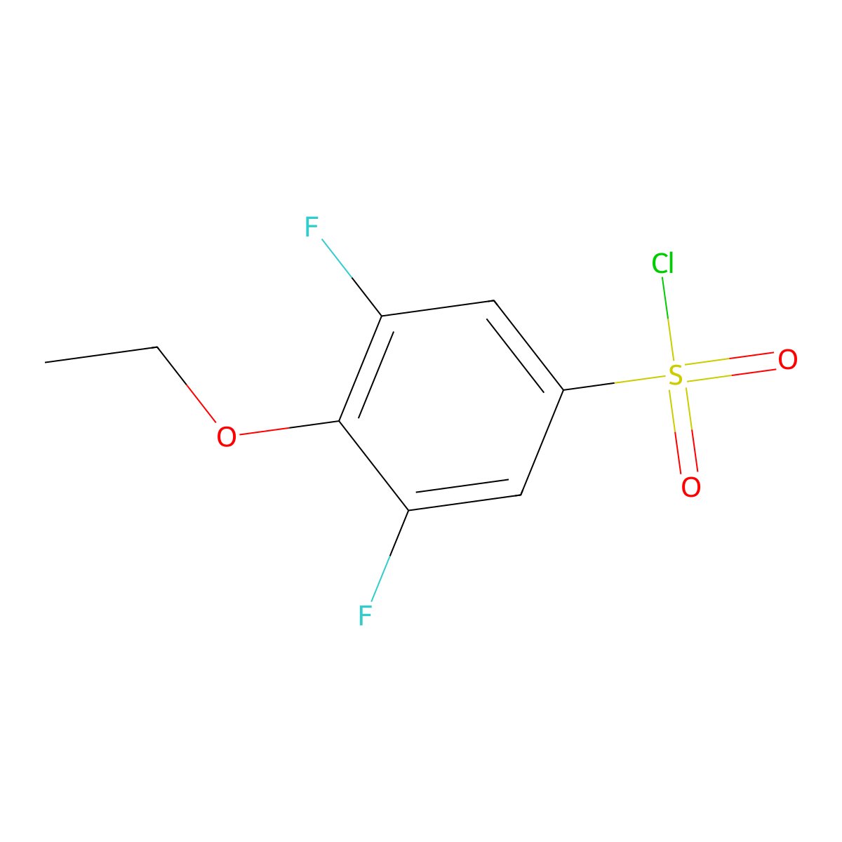 4-Ethoxy-3,5-difluorobenzenesulfonyl chloride molecular structure, CAS 1519155-45-3
