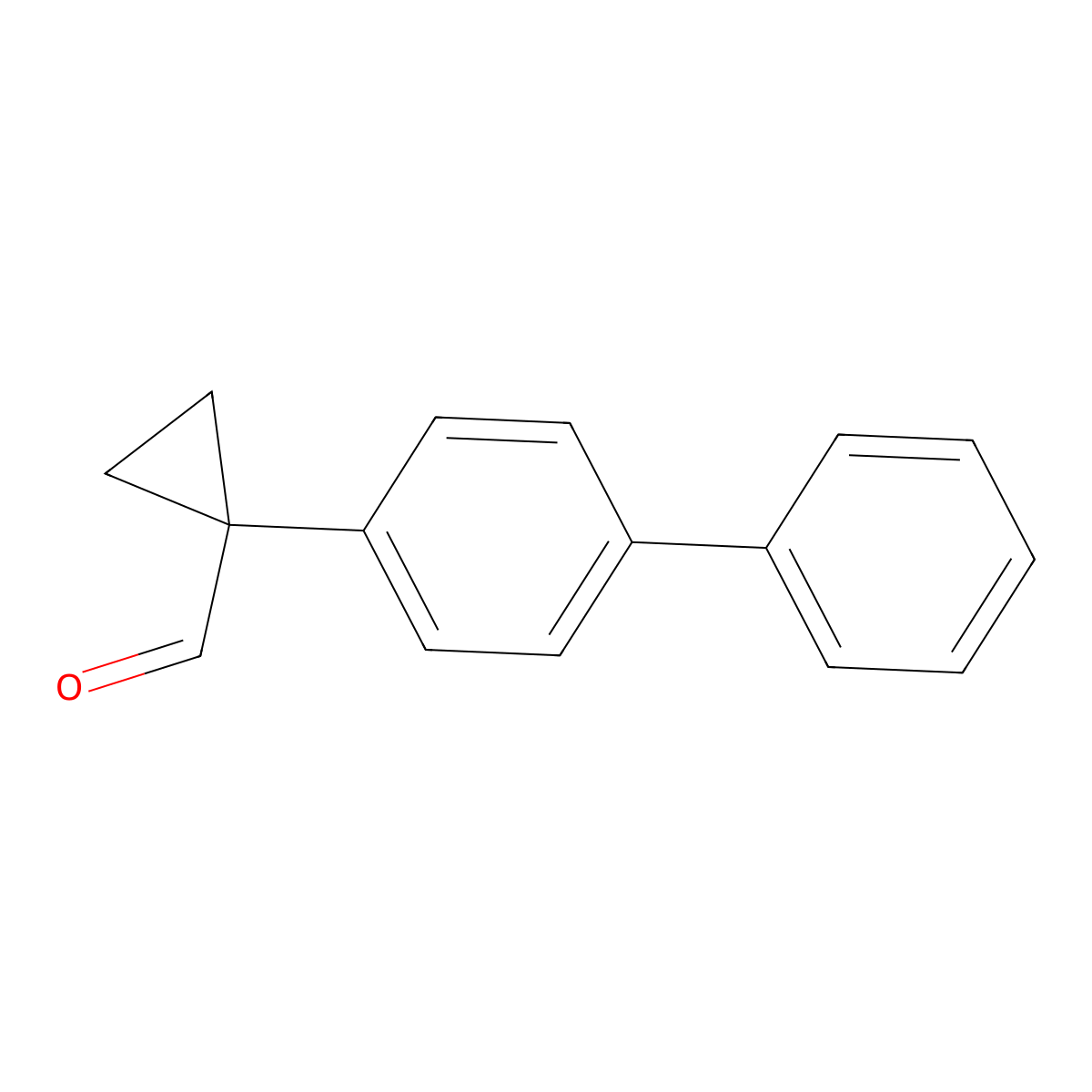 1-(4-Phenylphenyl)cyclopropane-1-carbaldehyde molecular structure, CAS 1519156-41-2