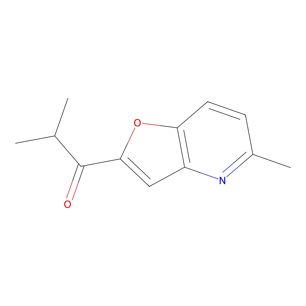 2-Methyl-1-(5-methylfuro[3,2-B]pyridin-2-YL)propan-1-one molecular structure, CAS 1519164-63-6