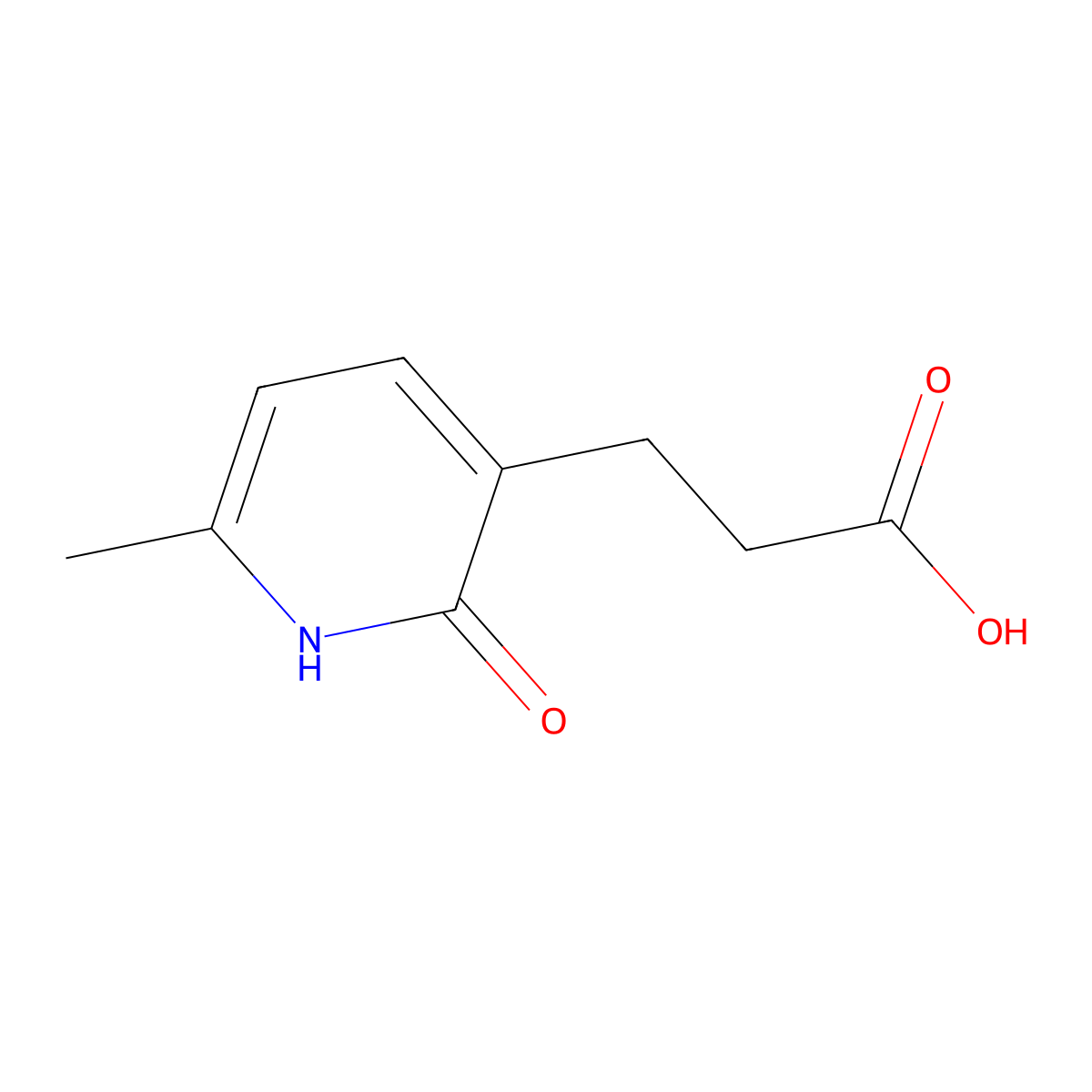 3-(6-Methyl-2-oxo-1,2-dihydropyridin-3-yl)propanoicacid molecular structure, CAS 1519166-92-7