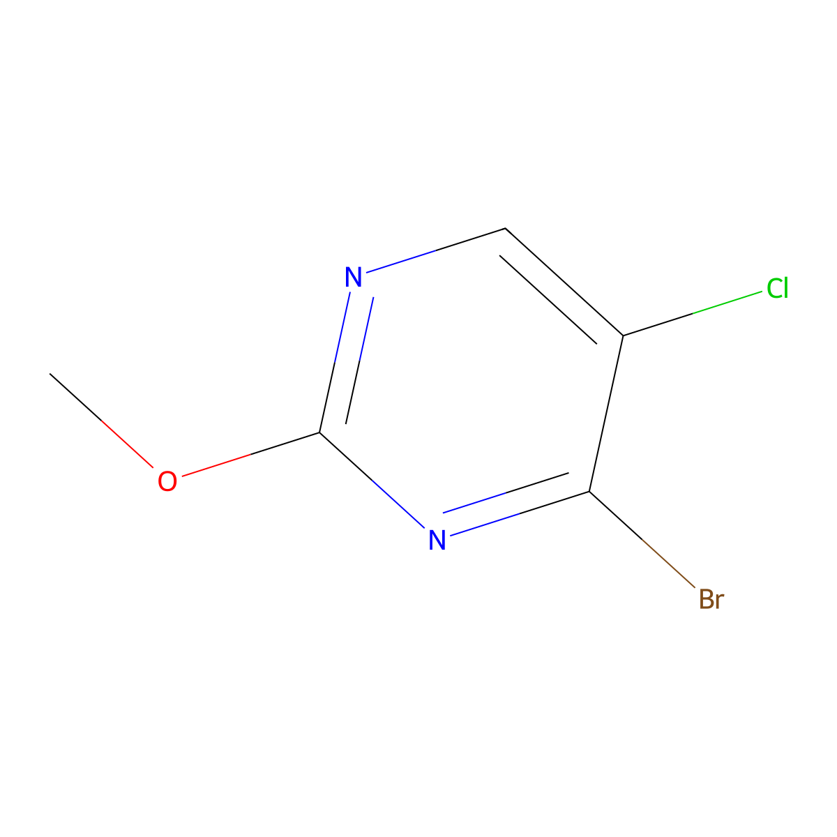 4-Bromo-5-chloro-2-methoxypyrimidine molecular structure, CAS 1519167-75-9