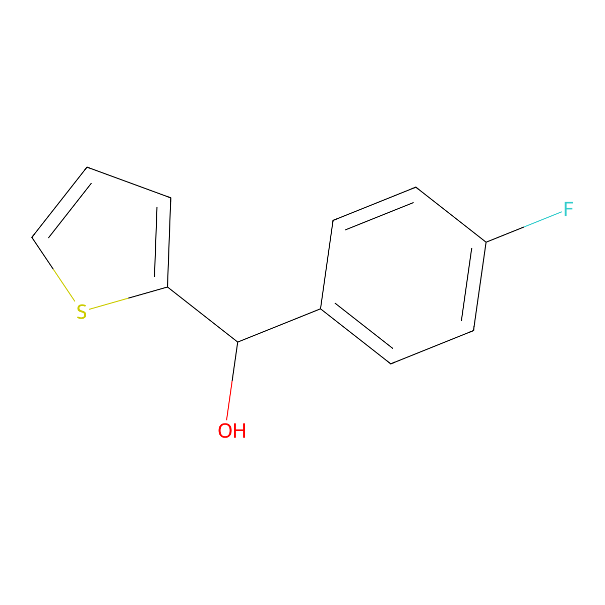 (4-Fluorophenyl)(2-thienyl)methanol molecular structure, CAS 151917-31-6