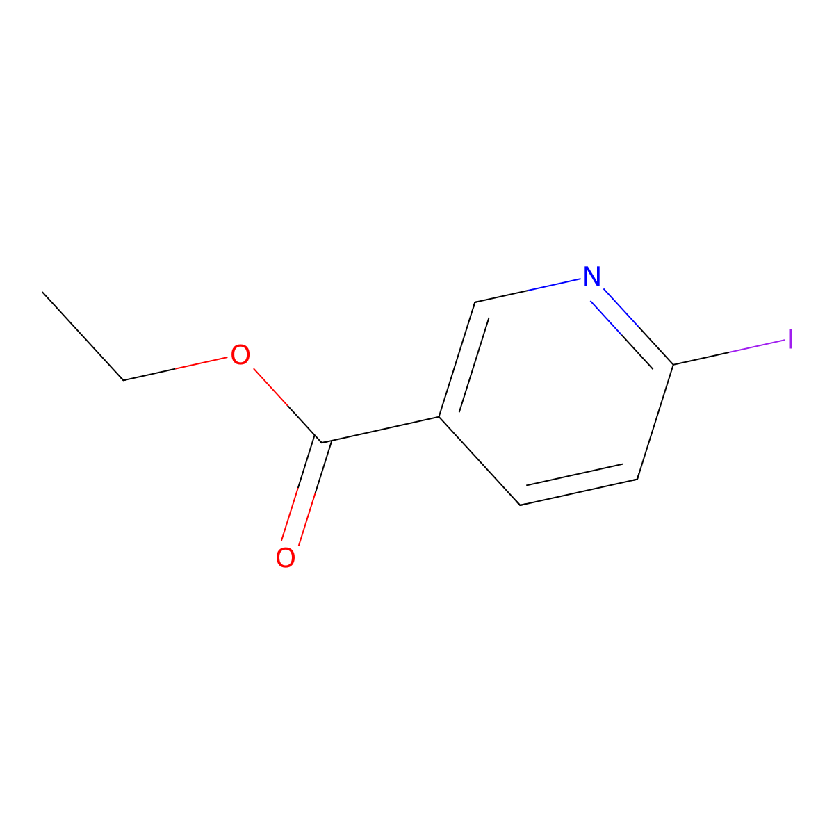 Ethyl6-iodonicotinoate molecular structure, CAS 151917-39-4