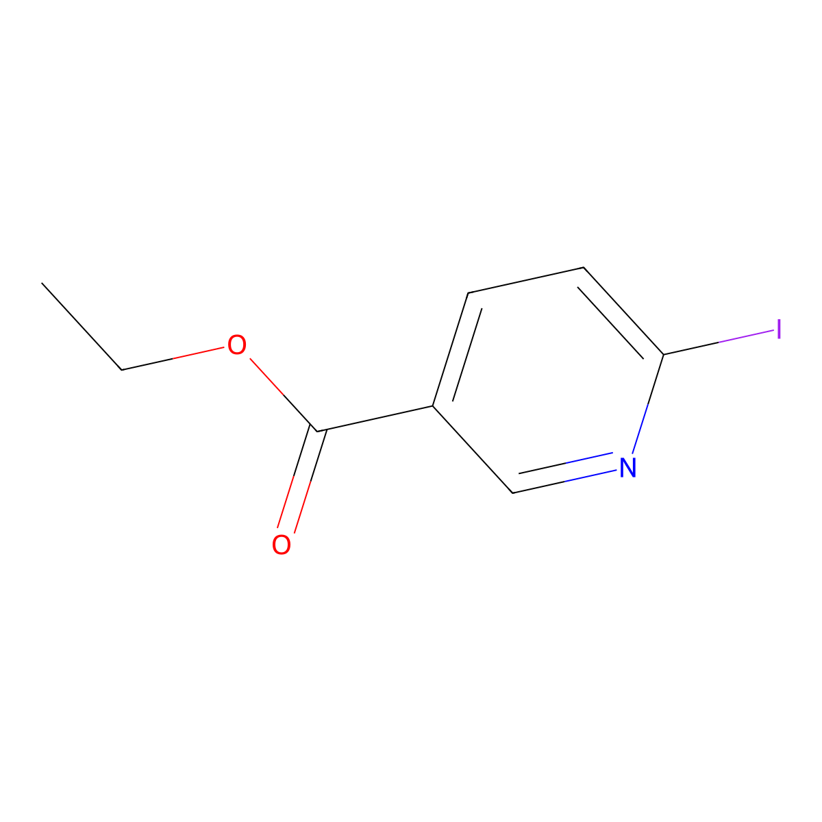 Ethyl6-iodonicotinoate molecular structure, CAS 151917-39-4