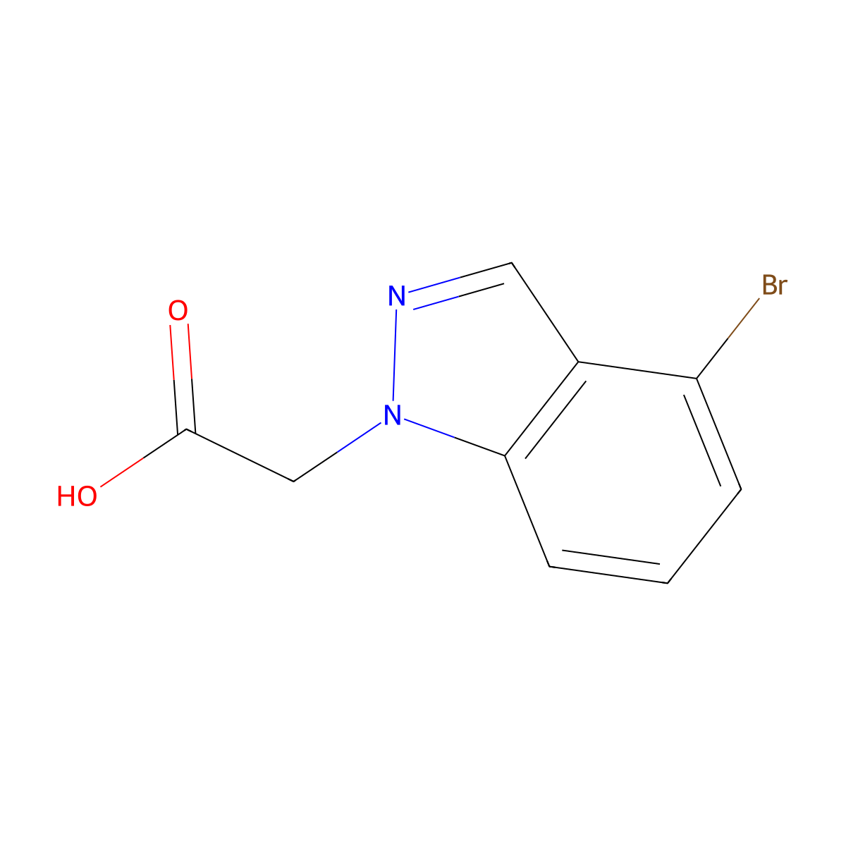 2-(4-bromo-1H-indazol-1-yl)acetic acid molecular structure, CAS 1519173-04-6