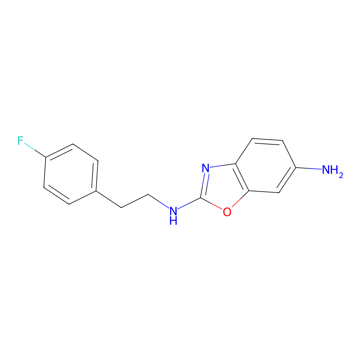 N2-[2-(4-fluorophenyl)ethyl]-1,3-benzoxazole-2,6-diamine molecular structure, CAS 1519179-15-7
