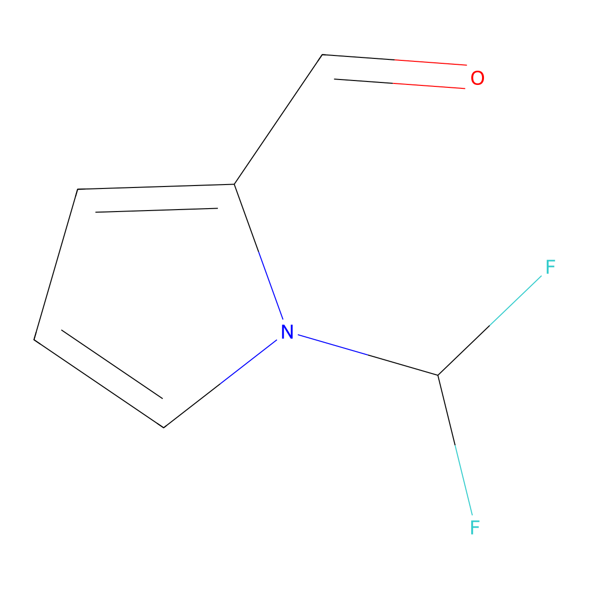 1-(difluoromethyl)-1H-pyrrole-2-carbaldehyde molecular structure, CAS 1519187-90-6
