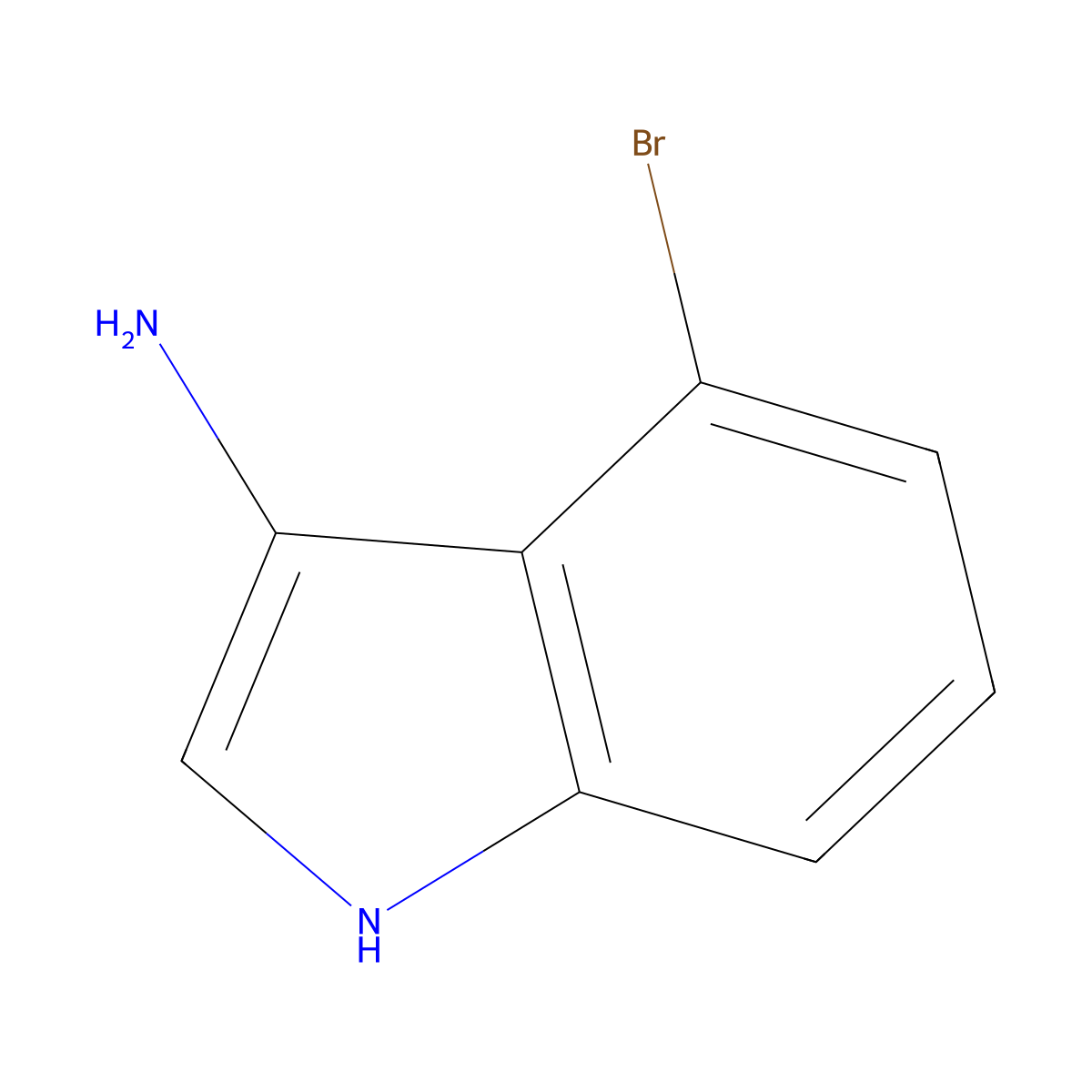 4-bromo-1H-indole-3-amine molecular structure, CAS 1519188-36-3