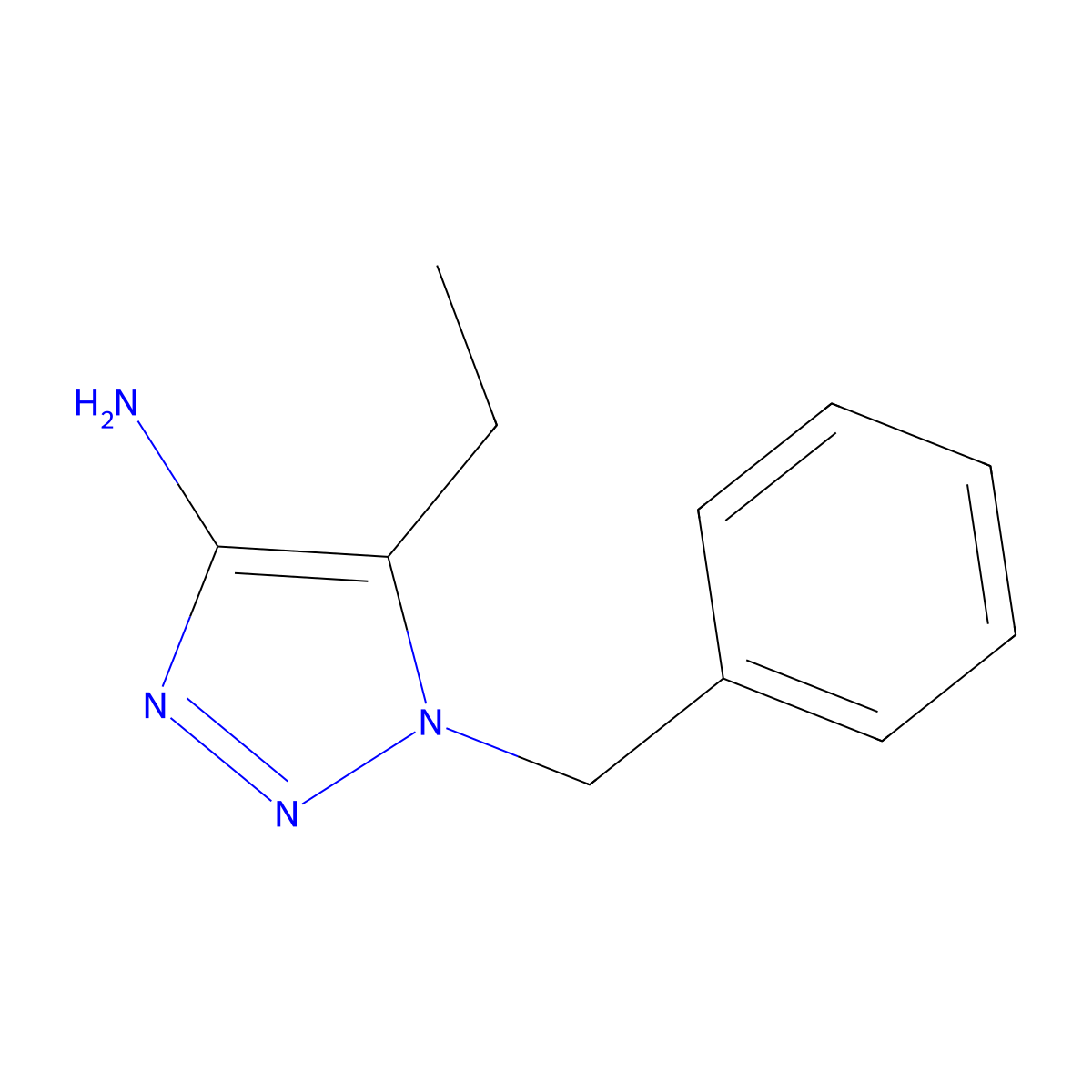1-benzyl-5-ethyl-1H-1,2,3-triazol-4-amine molecular structure, CAS 1519202-58-4