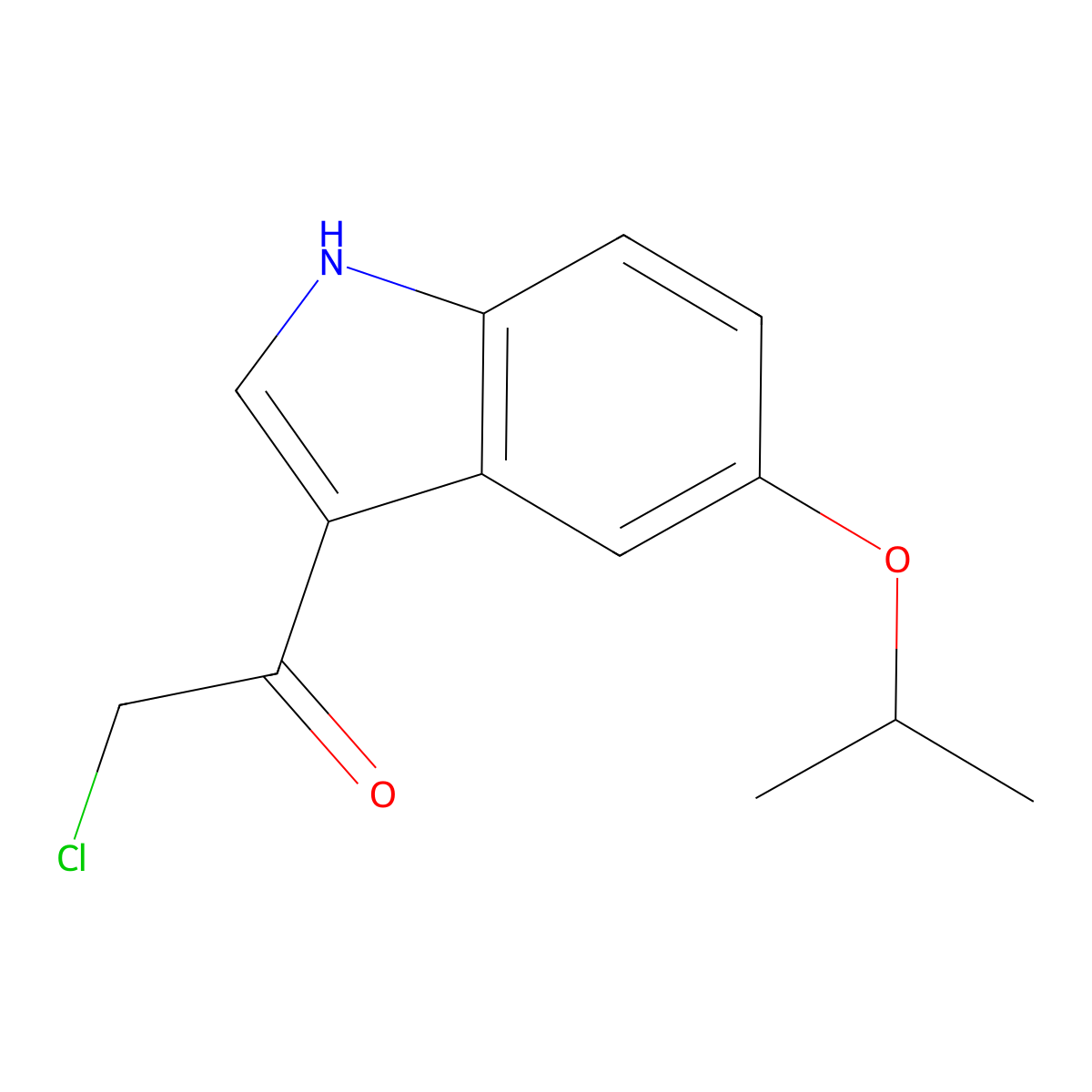 2-chloro-1-[5-(propan-2-yloxy)-1H-indol-3-yl]ethan-1-one molecular structure, CAS 1519204-68-2