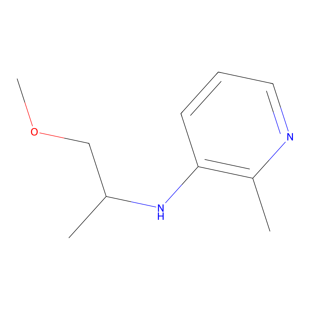 N-(1-methoxypropan-2-yl)-2-methylpyridin-3-amine molecular structure, CAS 1519205-68-5